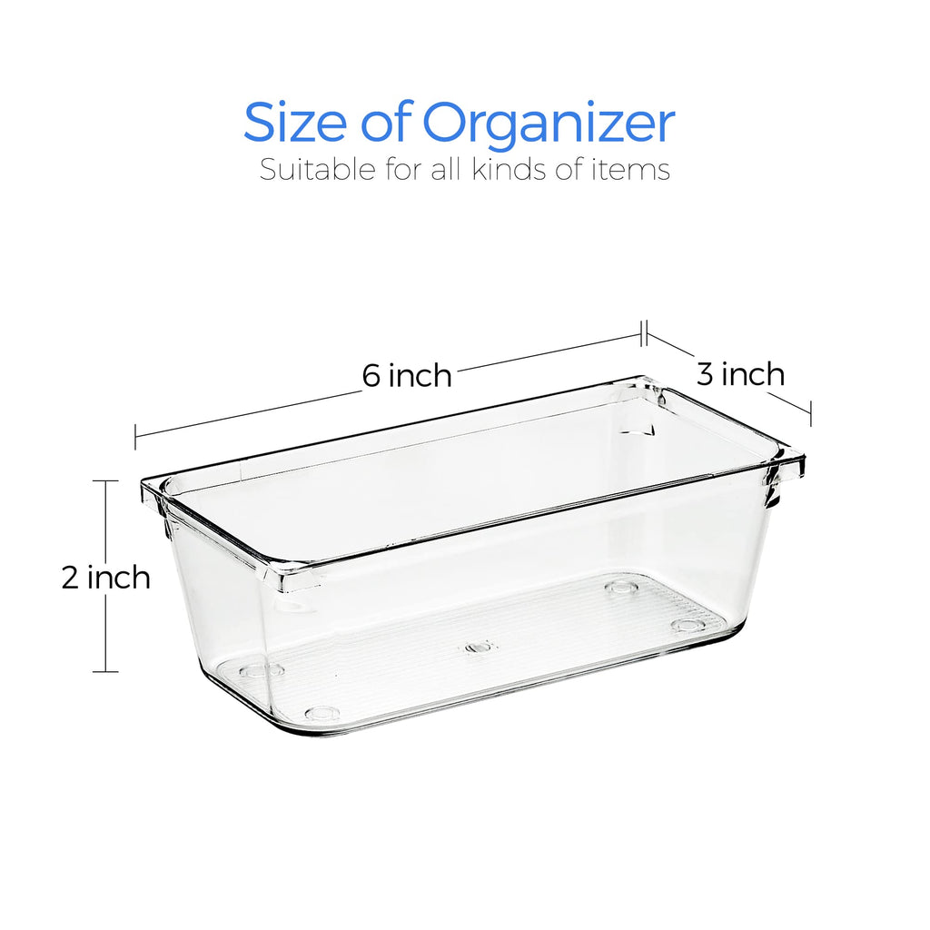 6 Pack Plastic Drawer Organizer S384