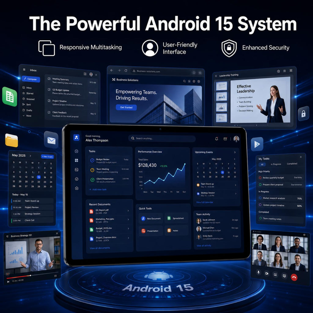 Android 15 Tablet, Octa-core 12GB RAM + 64GB + 64GB Card W63028