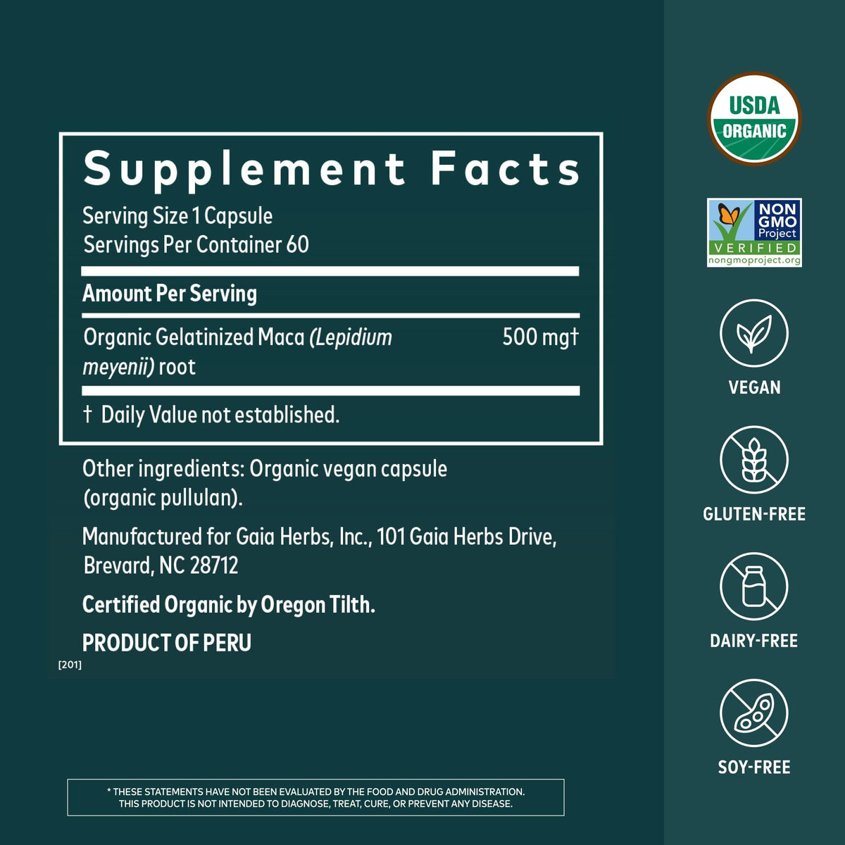 Maca Root 60 Vegan Capsules L560732