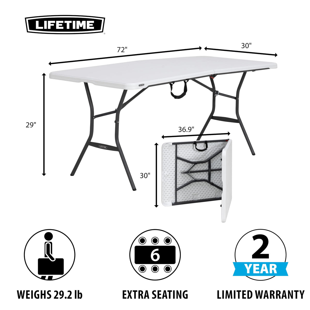 6-Foot Fold in Half Table J467313