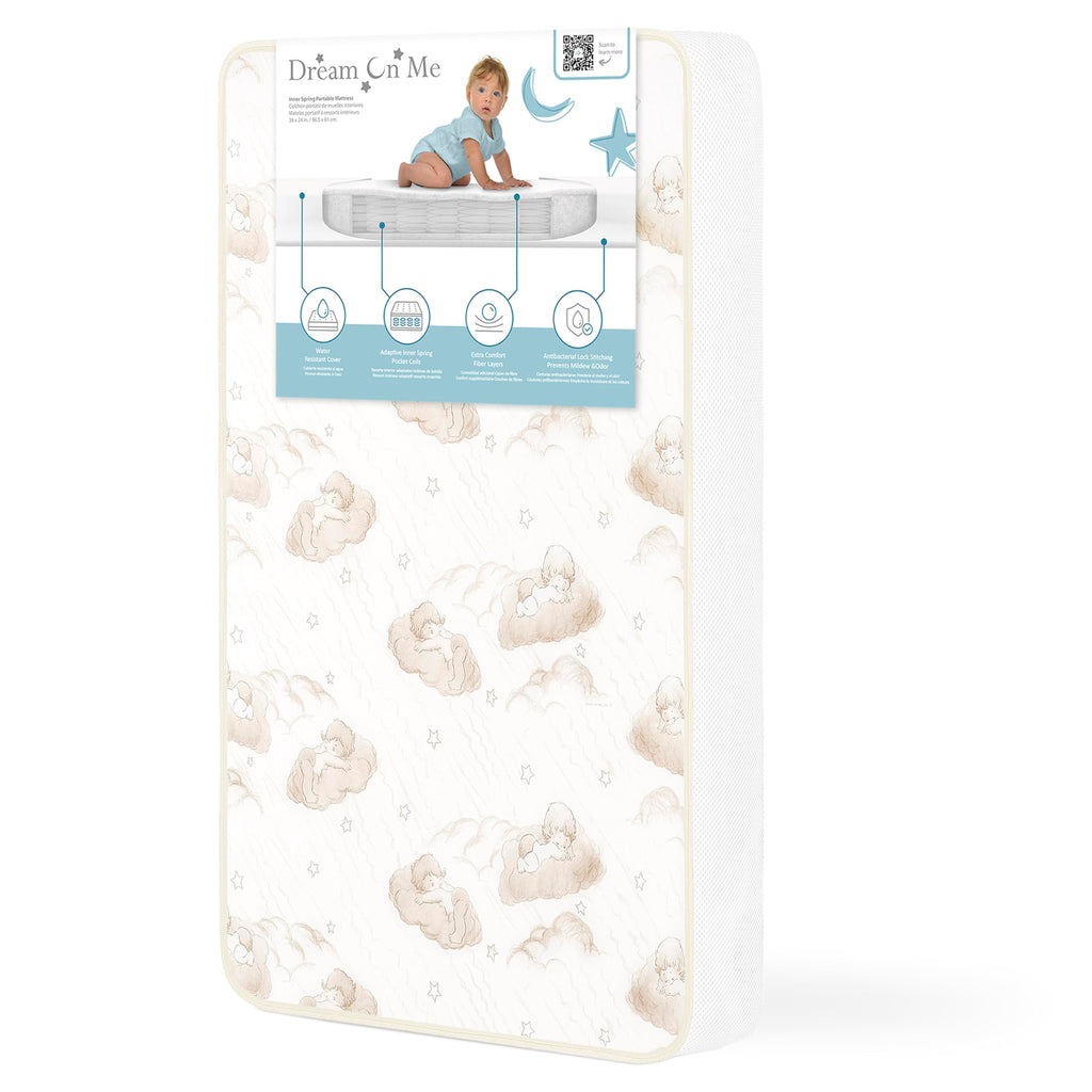2-in-1 Dual-Sided Mini Crib Mattress S4824