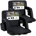 Stadium Seats with Back Support 2.5'' Thick Cushion 6 Adjustable Angle Bleacher Seat with Armrest W154