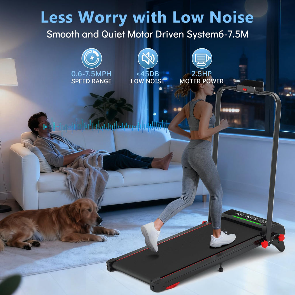 Foldable Treadmill with Incline and Handle Bar U8000