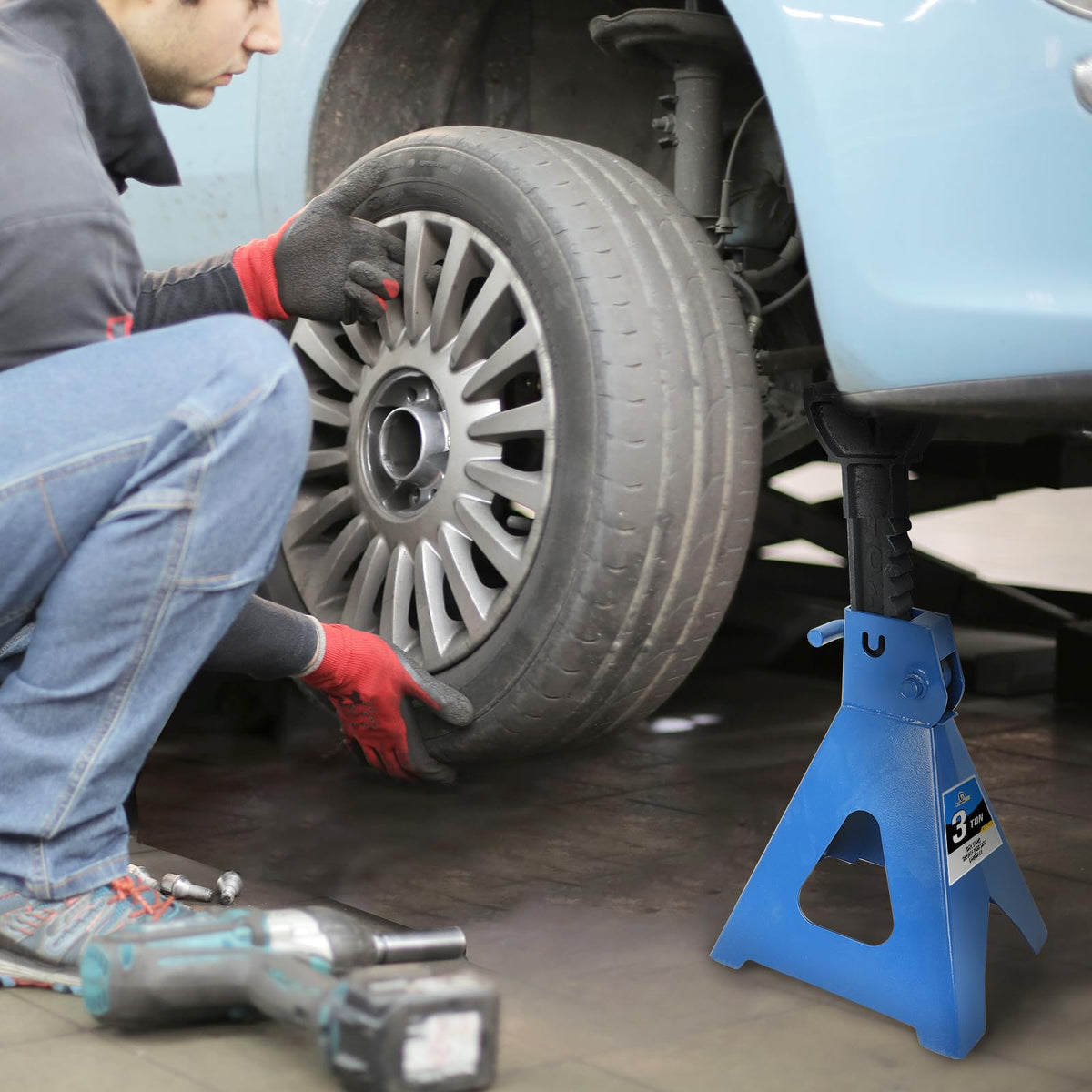 3 Ton Heavy Duty Steel Automotive Jack Stands, 1 Pair O75057