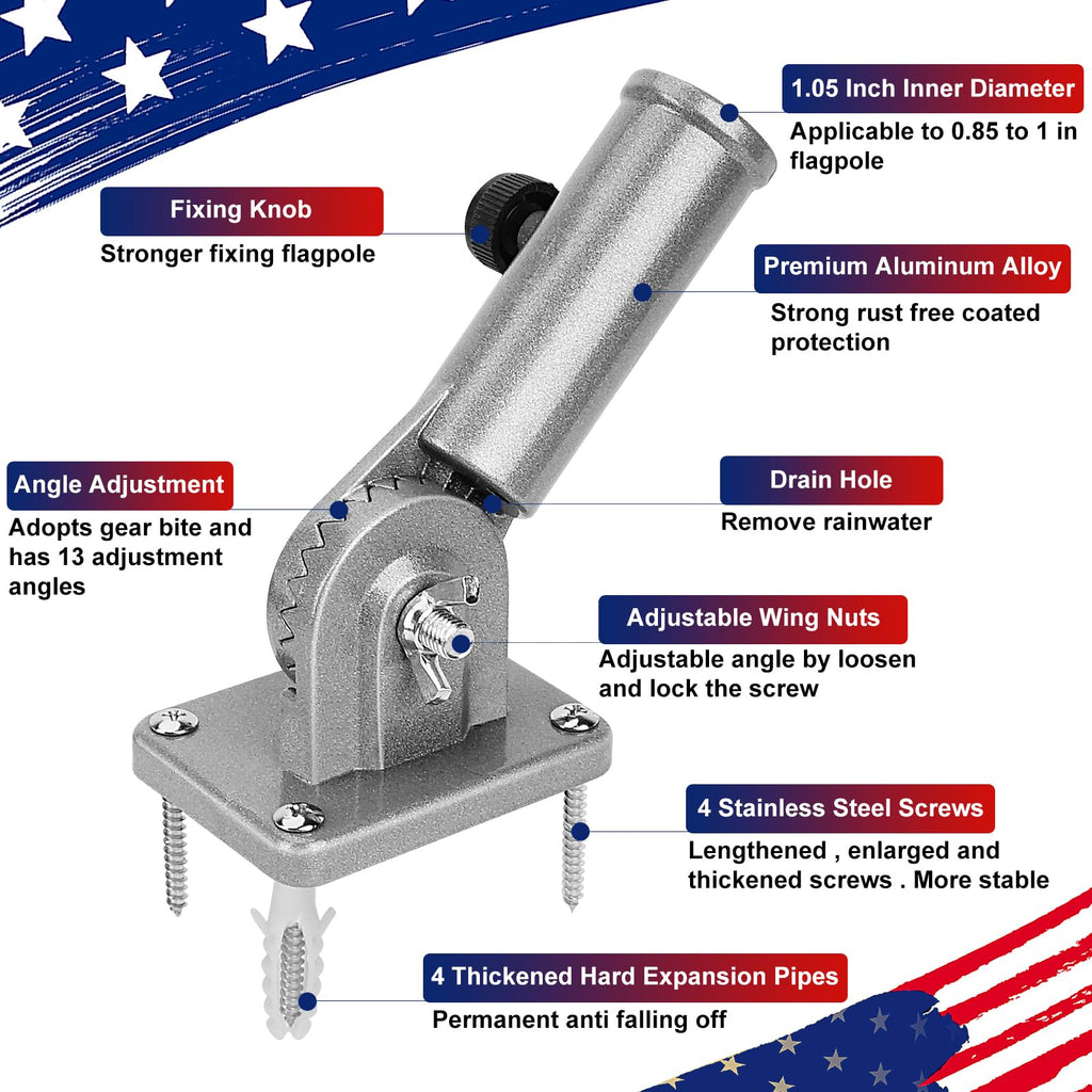 Heavy Duty Aluminum Flag Pole Holder H633888