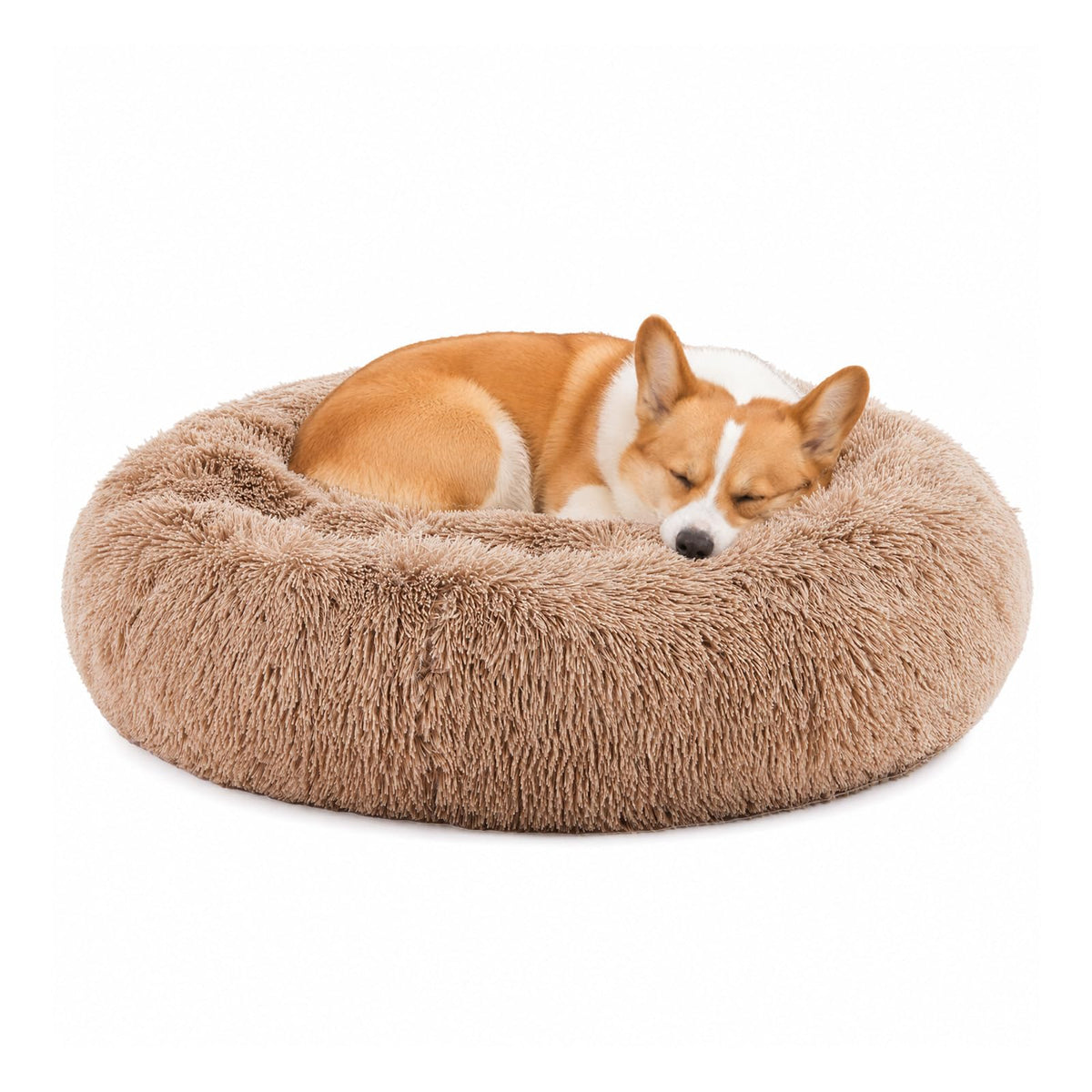 30.7 Inch Fluffy Faux Fur Plush Dog Bed T38723