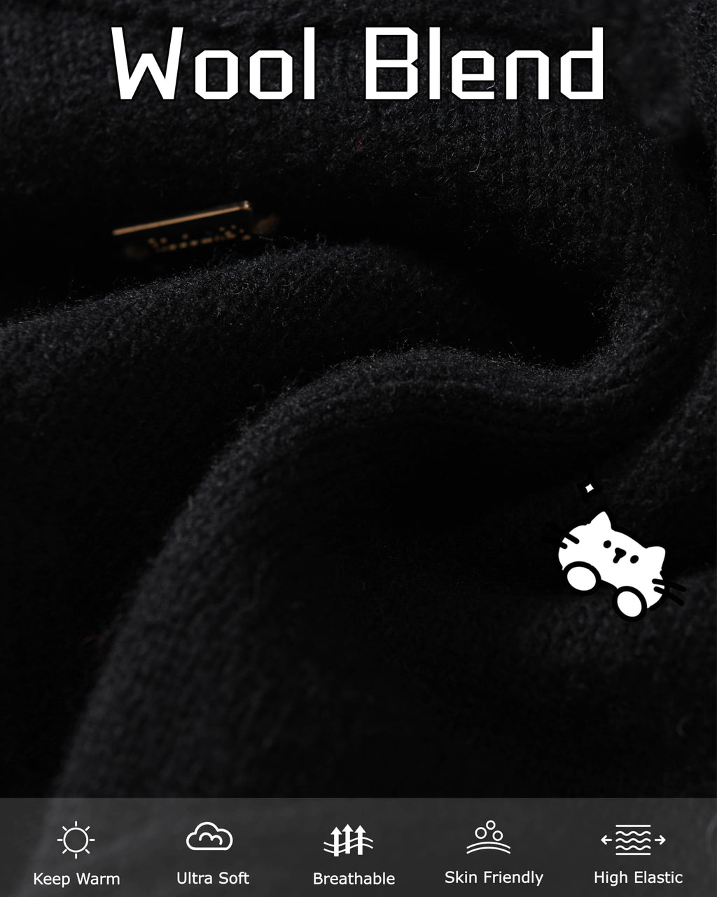 Cat Ear Beanie Wool Knit Hats W9027