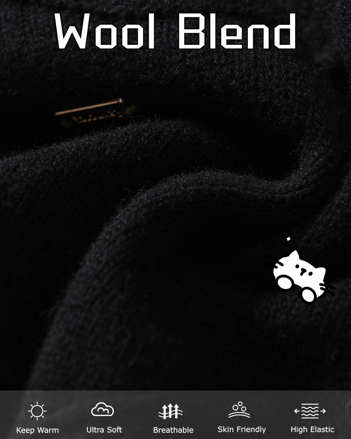 Cat Ear Beanie Wool Knit Hats W9027