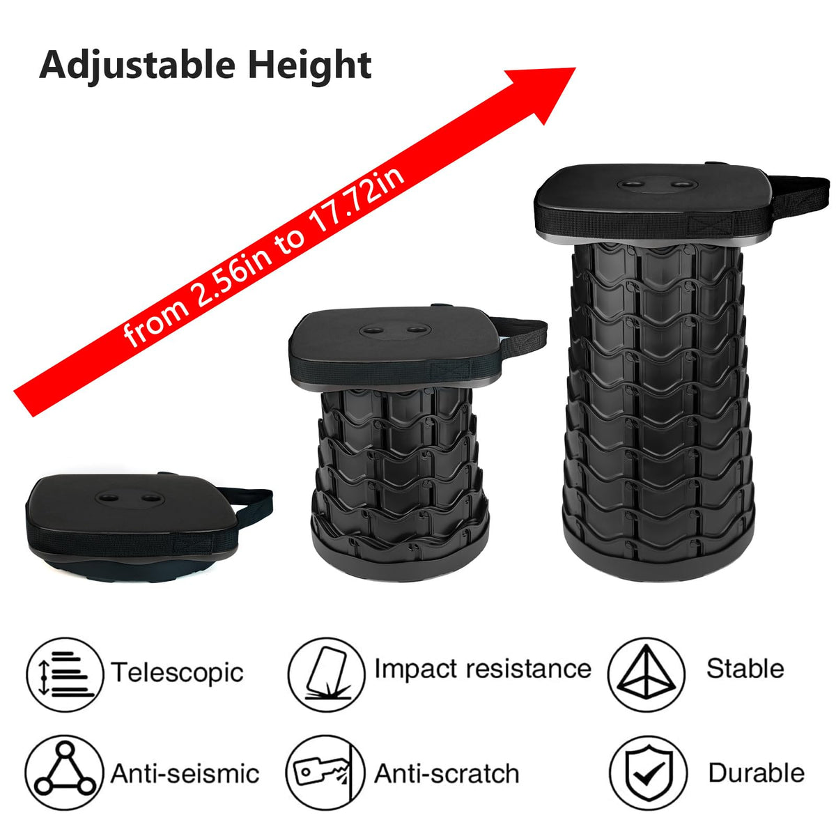 Black Folding Stool Q221929