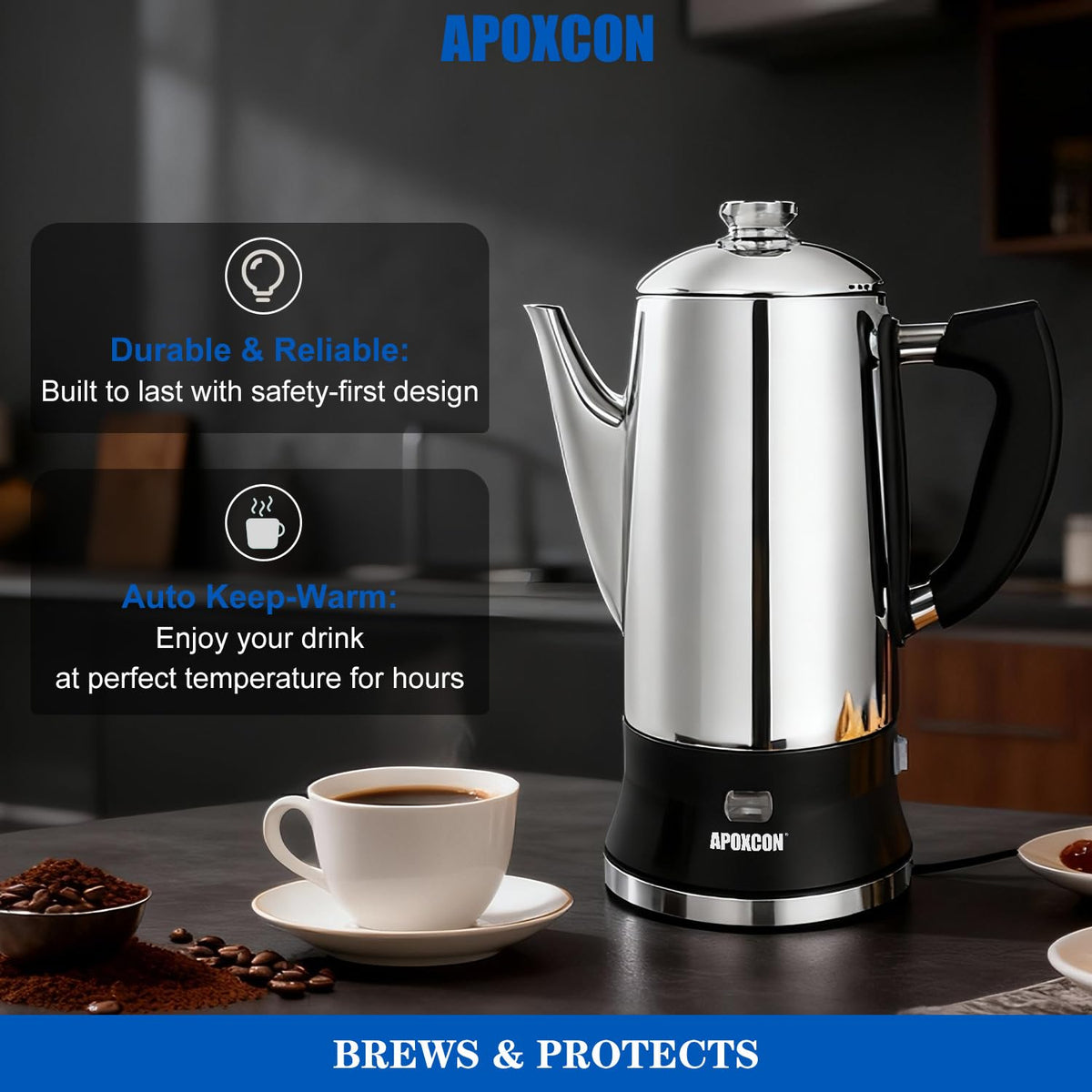 Electric Stainless Steel Coffee Percolator 12 Cup K63701