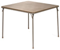 38" Square Folding Card Table, Beige Vinyl K786