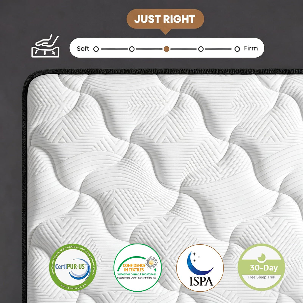 12 Inch Medium Firm Hybrid Full Mattress B1813