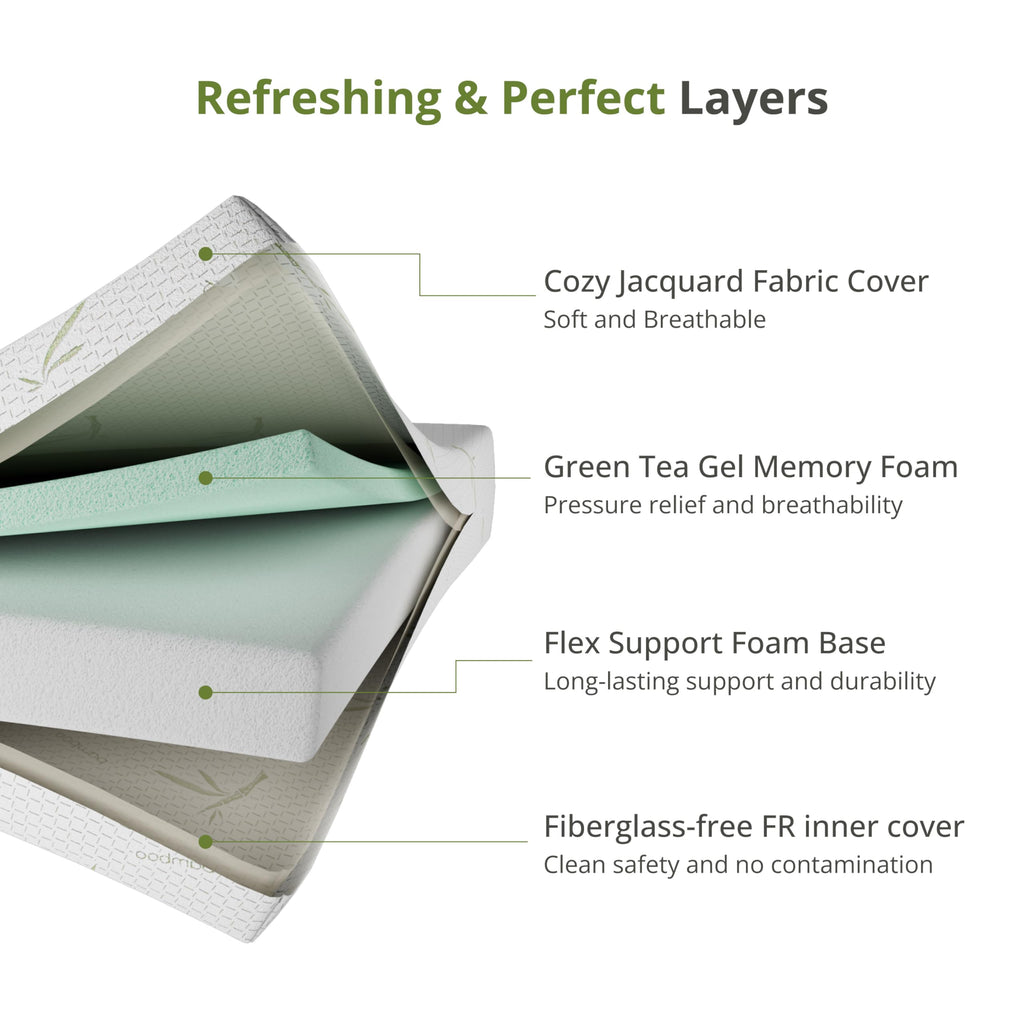 Full Size 8 Inch Medium Firm Memory Foam Mattress J936455