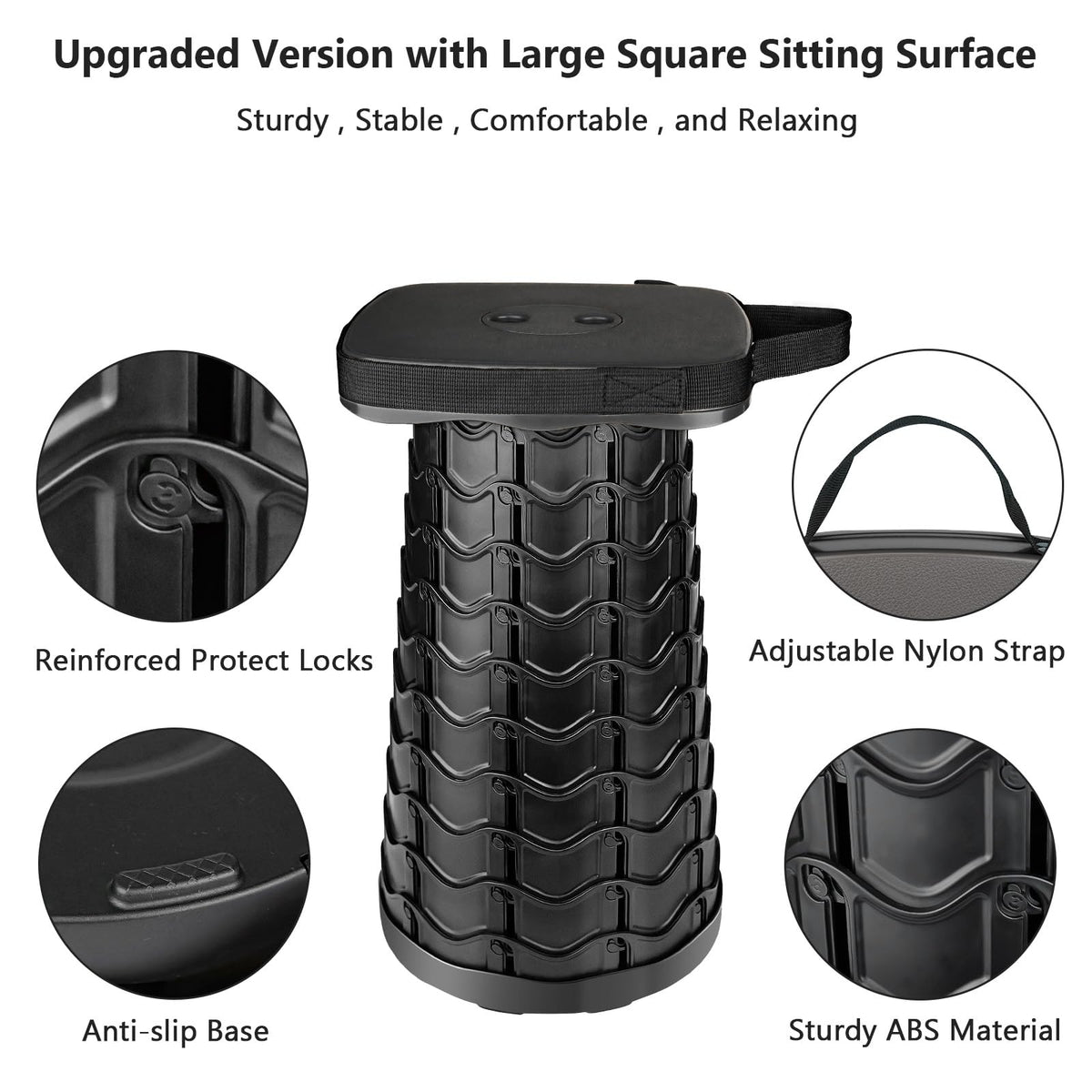 Black Folding Stool Q221929