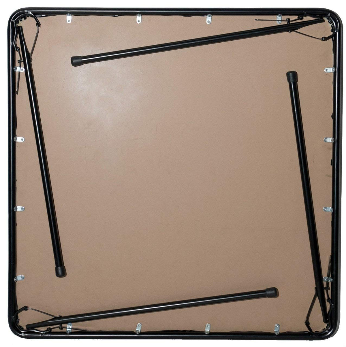 38" Square Folding Card Table, Beige Vinyl K786