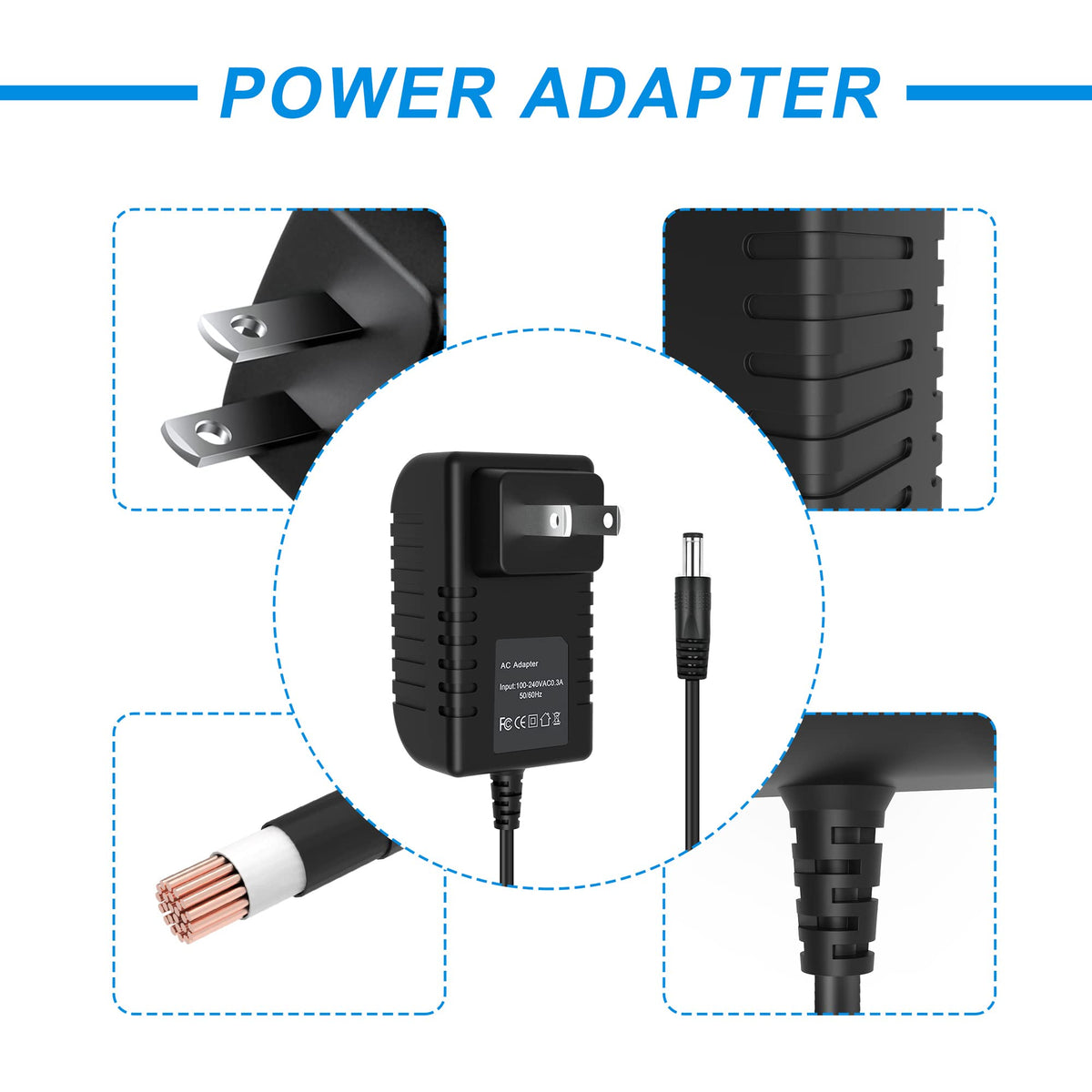 AC/DC Adapter 12V Battery Charger E11208
