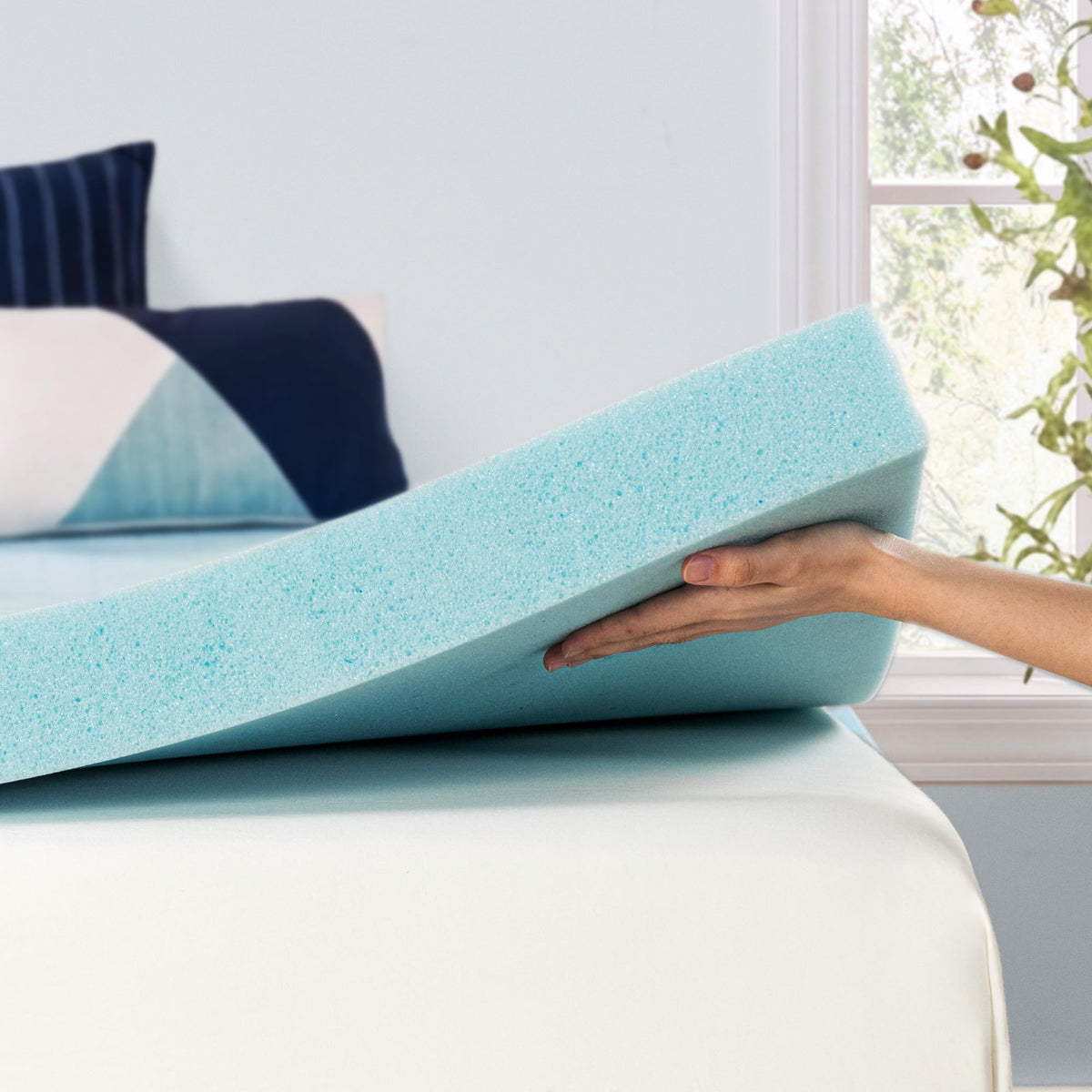 3 Inch Ventilated Memory Foam Mattress Topper, Twin I78308