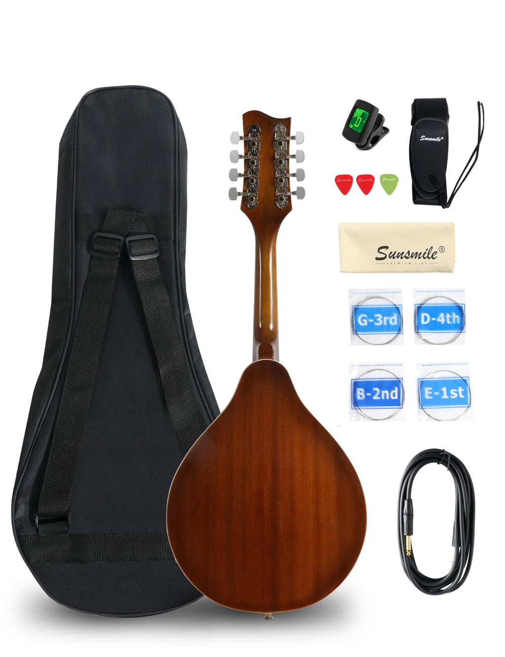 8 String Acoustic-Electric Mandolin Instrument with Pickup H1144