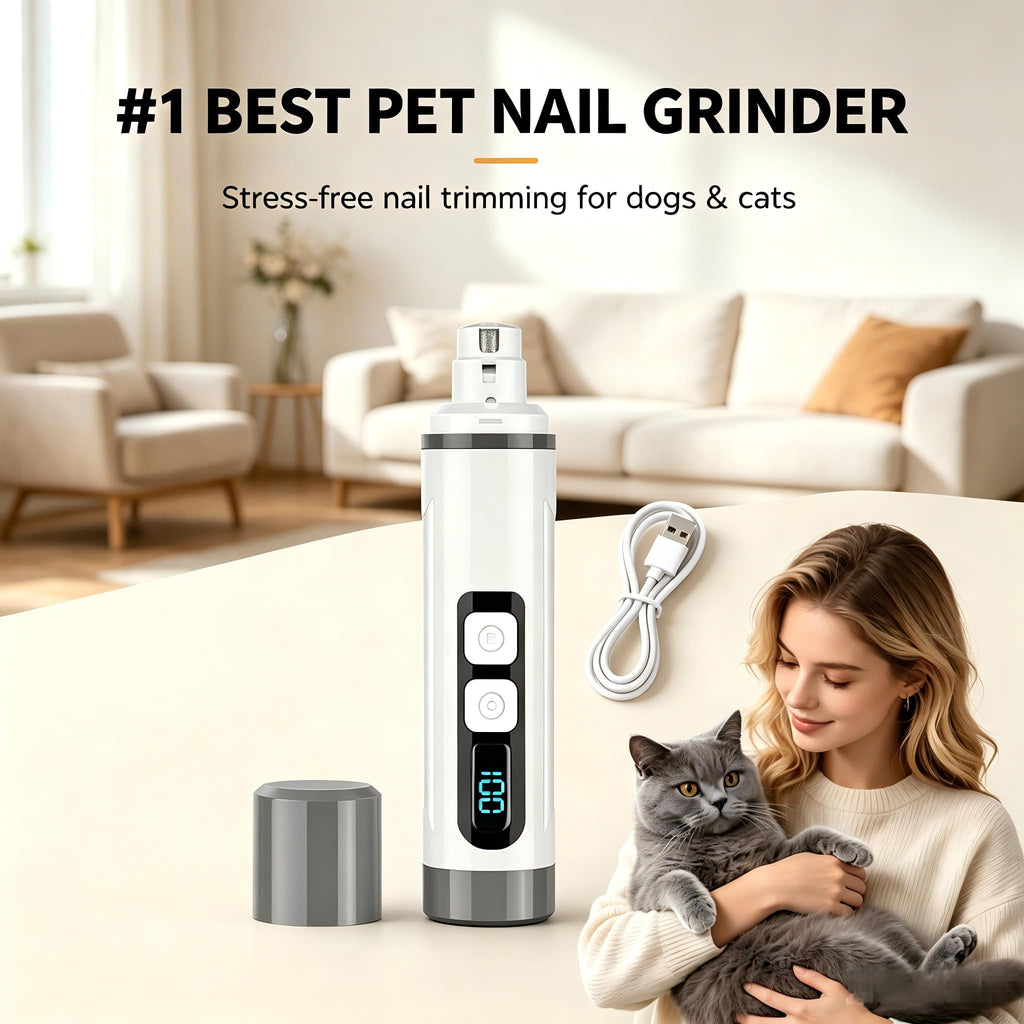 3-Speed Dog & Cat Nail Grinder with LED Light F4000
