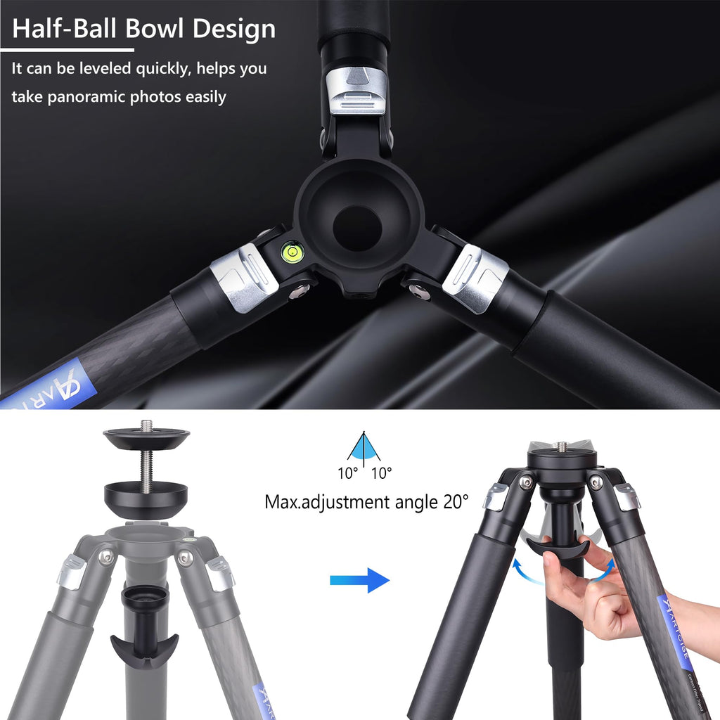 Carbon Fiber 32mm Tube Camera Tripod with 65mm Bowl Adapter B34958