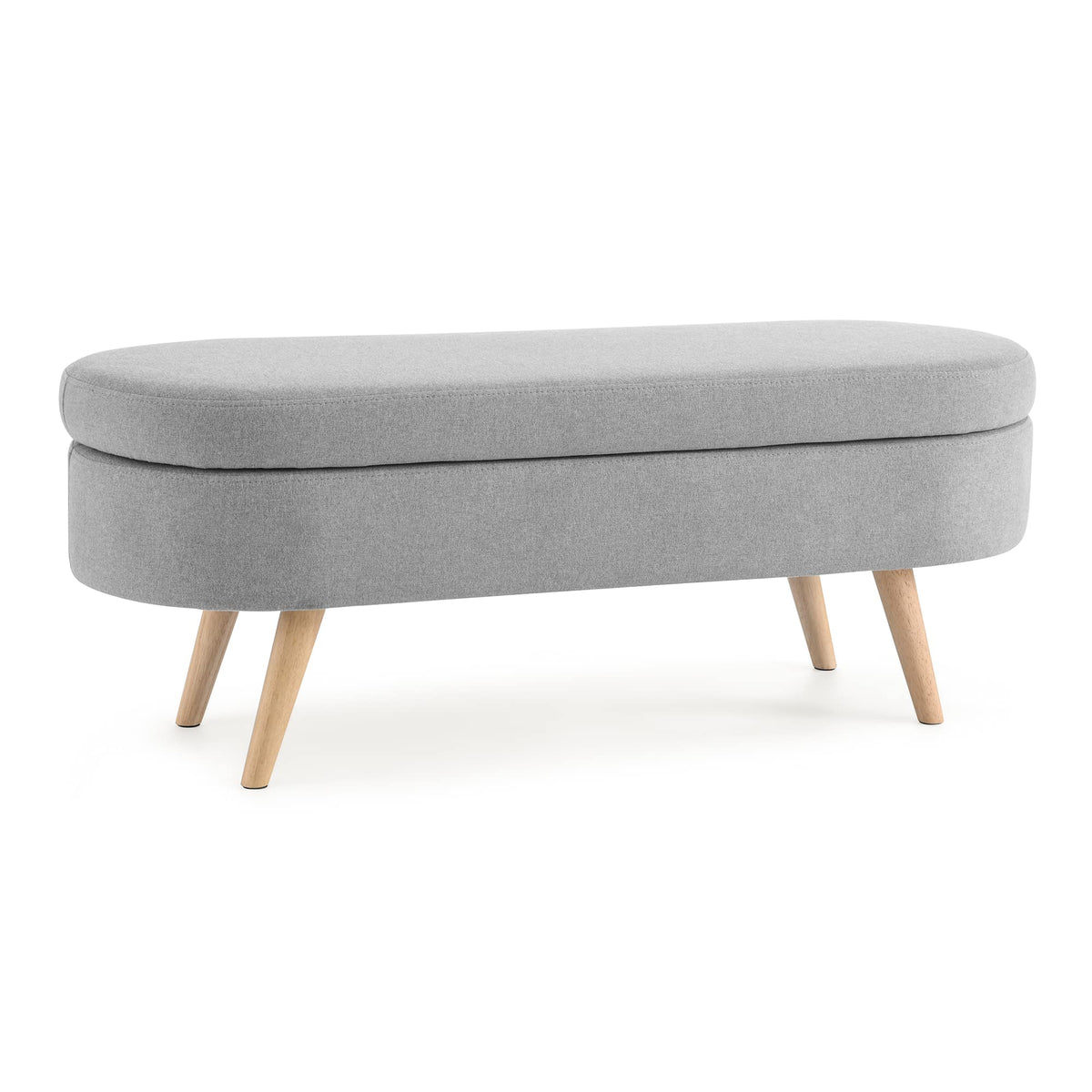 Oval Storage Bench with Rubber Wood Legs K167809
