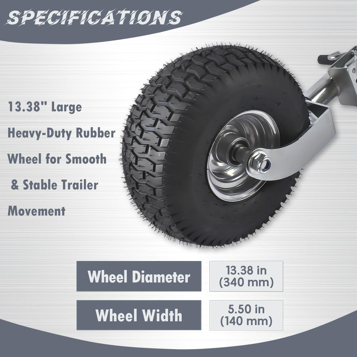 Heavy-Duty Swivel Trailer Tongue Jack 2000 lbs C471