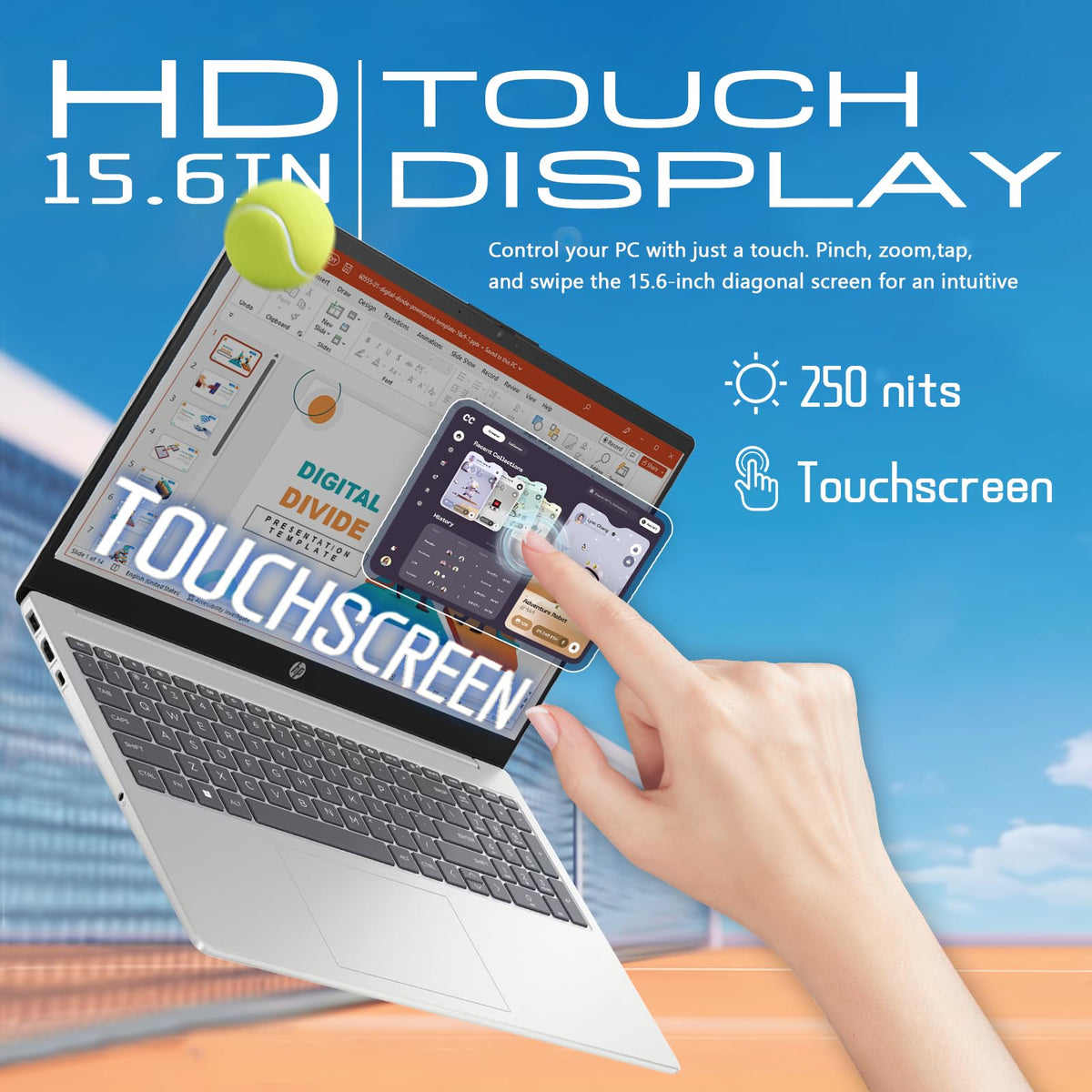 15.6-inch Touchscreen Laptop, 16GB RAM, 512GB SSD P404