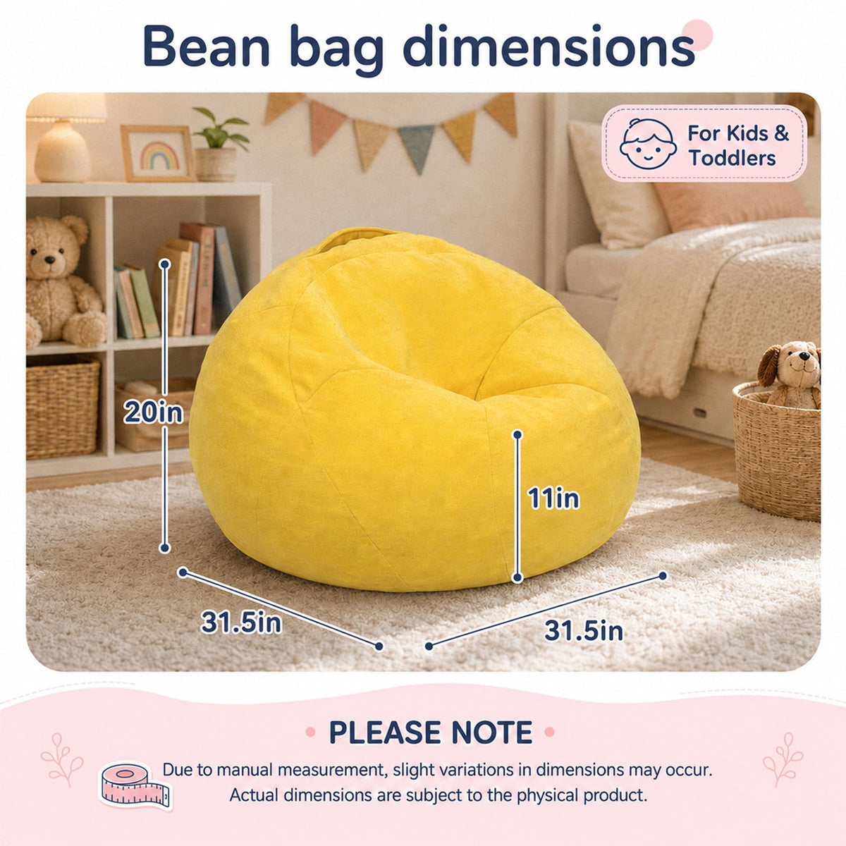 Small Yellow Bean Bag Chair B571990