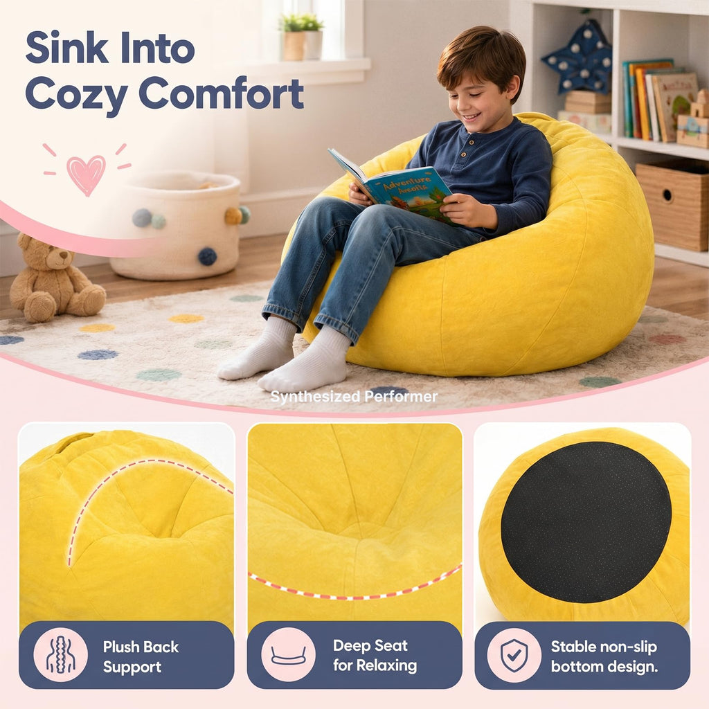 Small Yellow Bean Bag Chair B571990