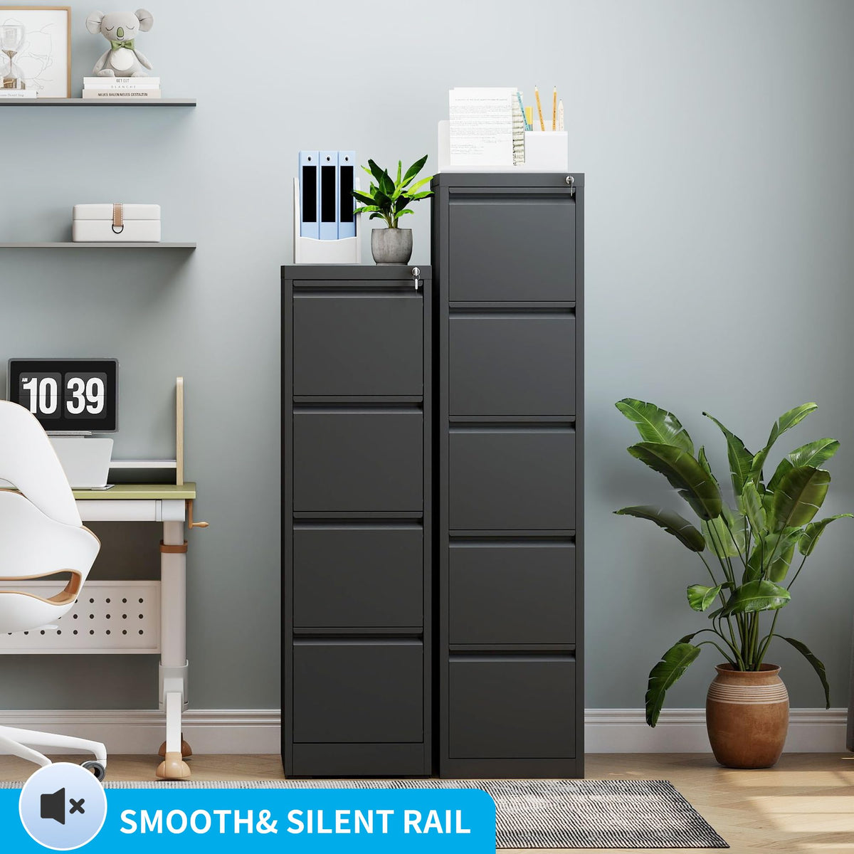 4 Drawer Metal File Cabinet with Lock K563