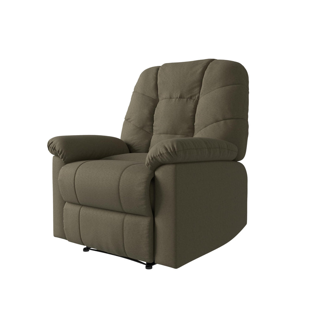 Velvet Swivel Rocker Recliner Chair with Adjustable Backrest and Footrest U310