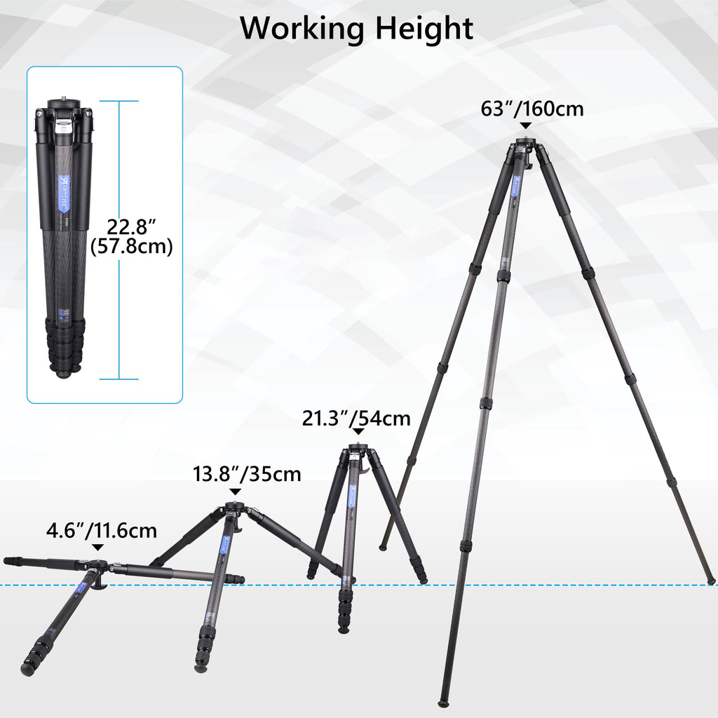 Carbon Fiber 32mm Tube Camera Tripod with 65mm Bowl Adapter B34958
