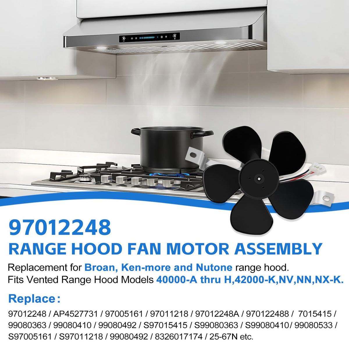 Range Hood Fan Motor Replacement Kit P565