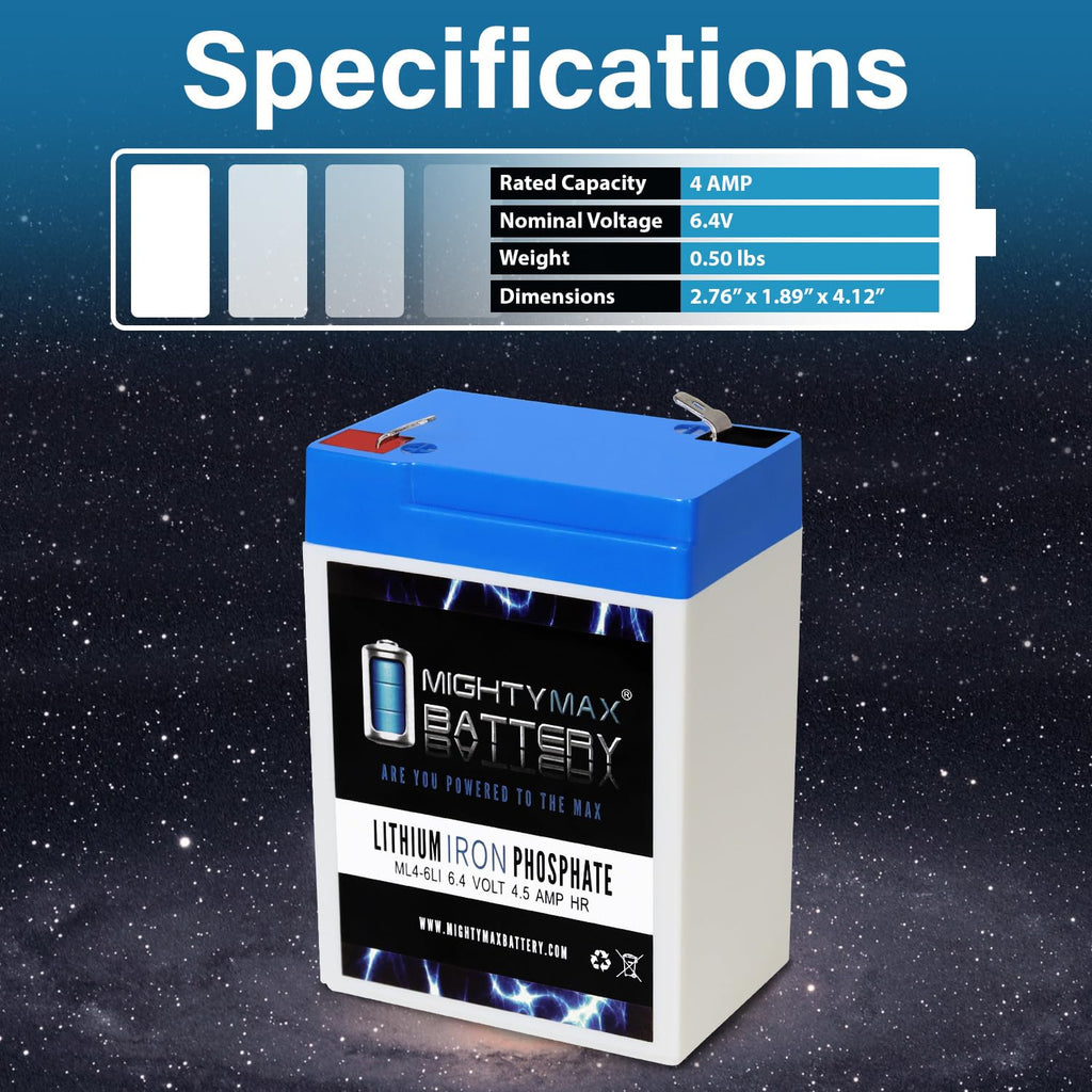 6V 4.5AH Lithium Replacement Battery B234