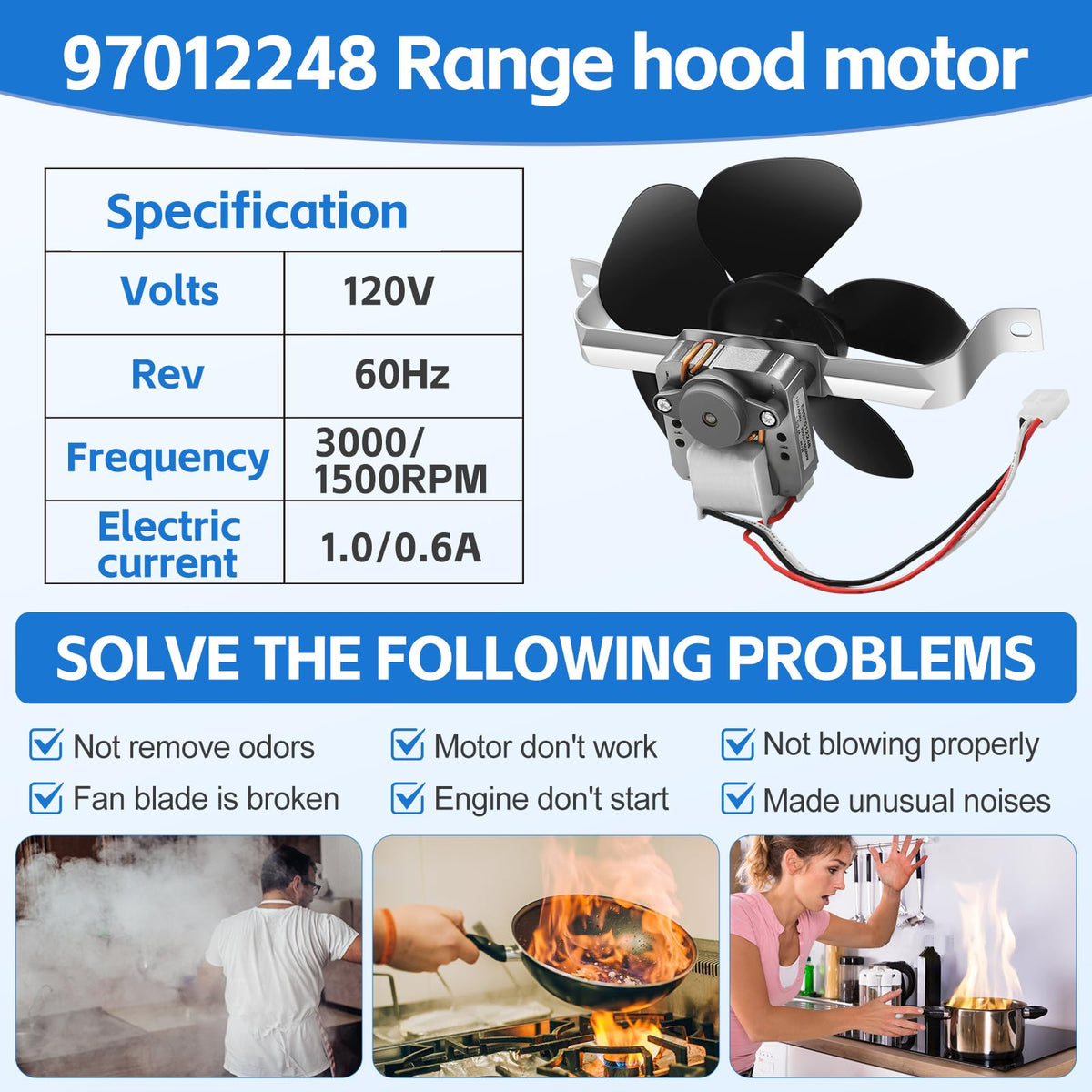 Range Hood Fan Motor Replacement Kit P565