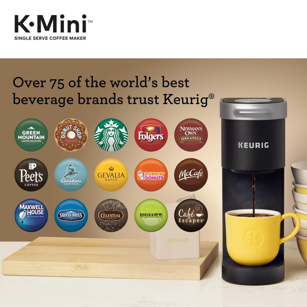 Single Serve K-Cup Pod Coffee Maker, 6 to 12oz Brew Size, Black U32703