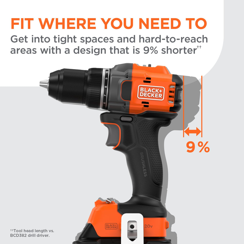 20V MAX Cordless Brushless Drill Driver with 30 Pc. Drill Bit Set M480