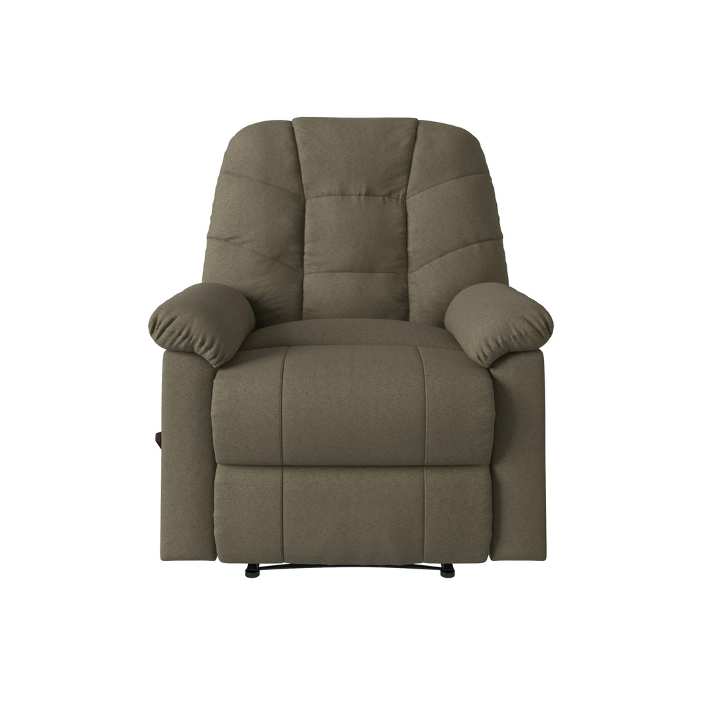 Velvet Swivel Rocker Recliner Chair with Adjustable Backrest and Footrest U310