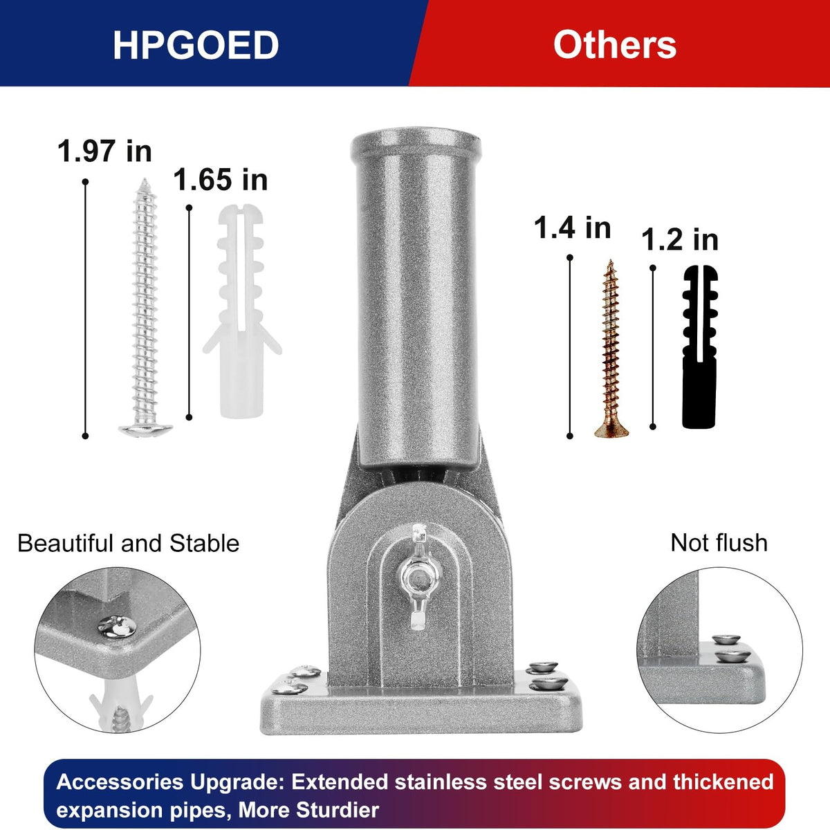 Heavy Duty Aluminum Flag Pole Holder H633888