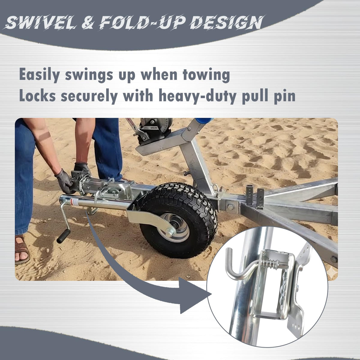 Heavy-Duty Swivel Trailer Tongue Jack 2000 lbs C471