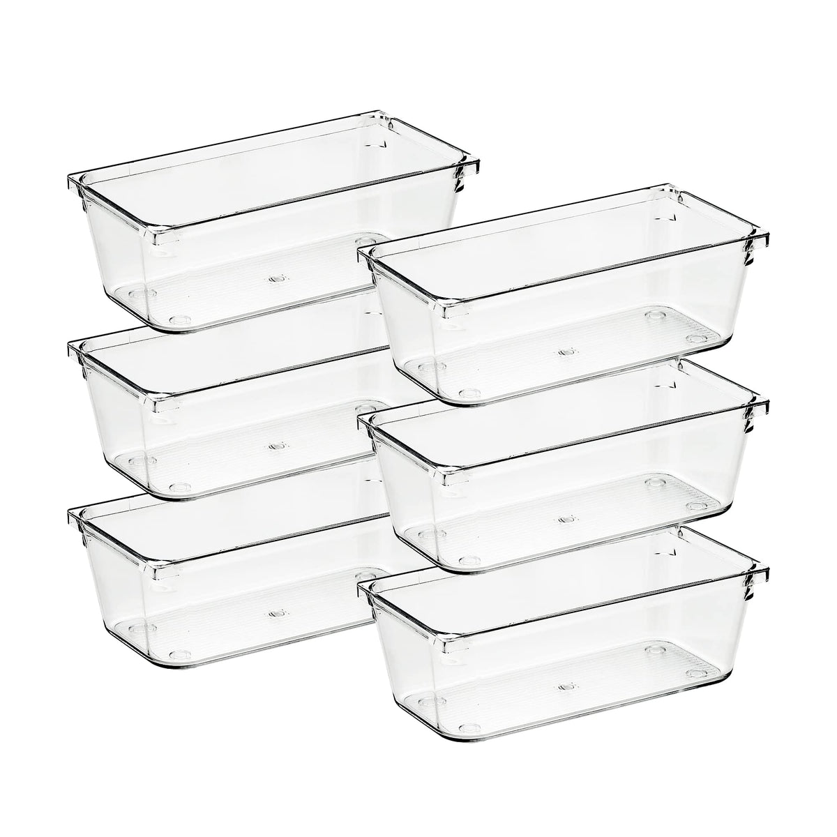 6 Pack Plastic Drawer Organizer S384