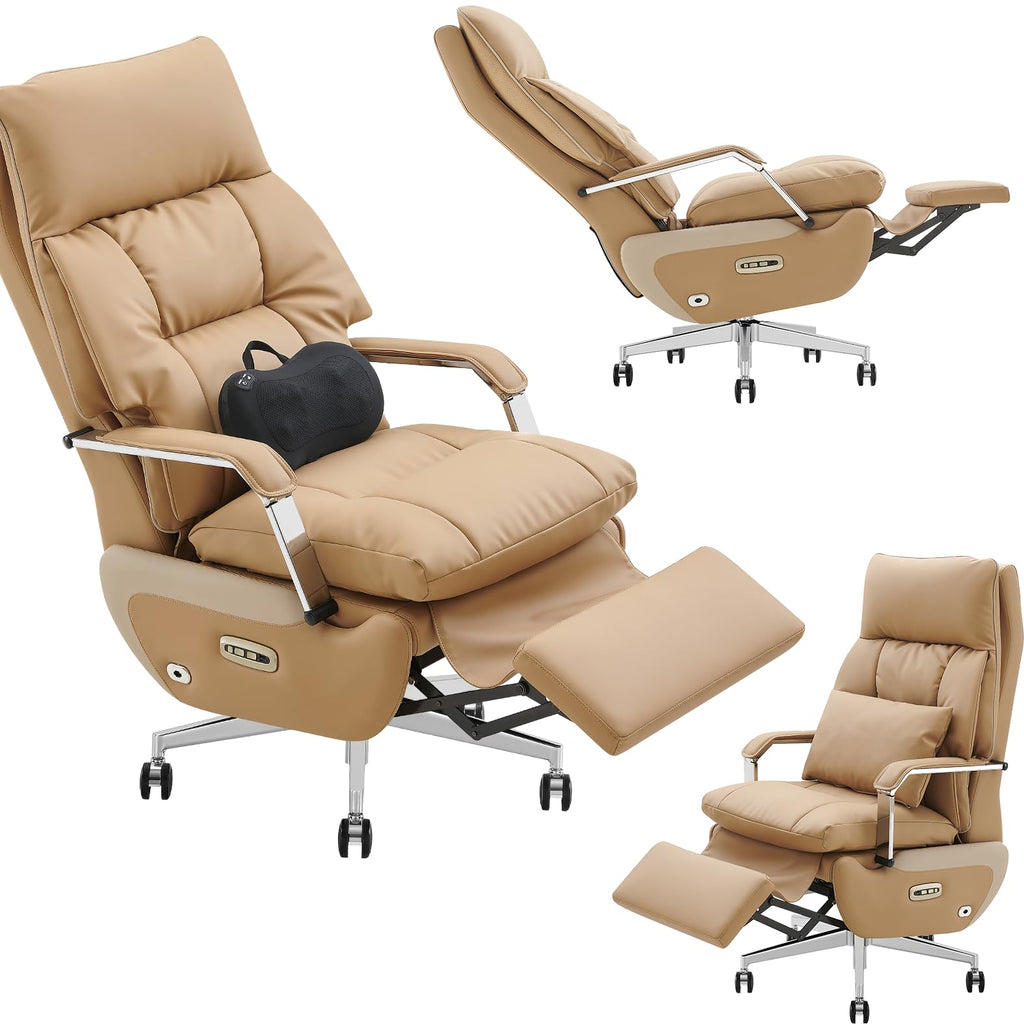 Brown Electric Big & Tall Executive Office Chair F9469