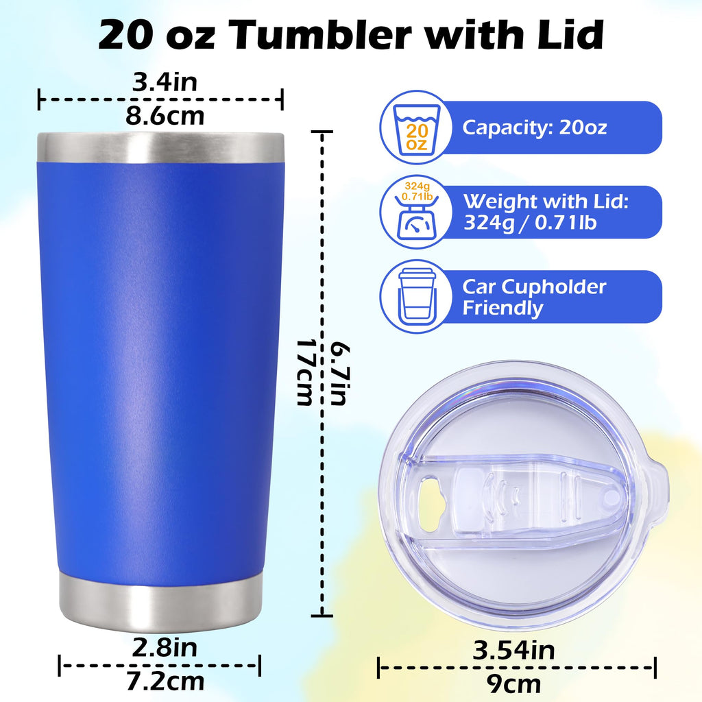 20oz Insulated Tumbler with Lid Dark Blue T364358