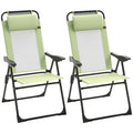 Folding Patio Dining Chairs Set of 2 Green V68027