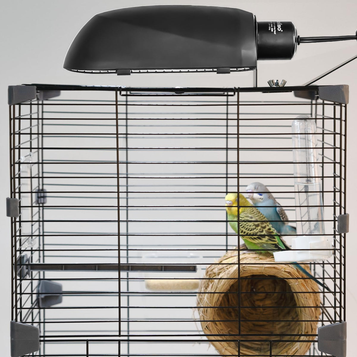 Bird Cage Light Fixture Combo Kit, 2.4% UVB UVA 20W Compact Fluorescent Bulb N45109