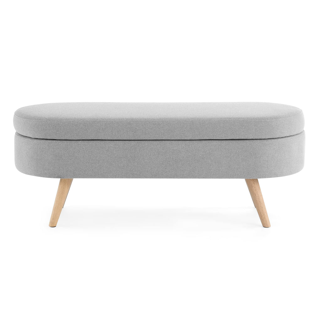 Oval Storage Bench with Rubber Wood Legs K167809