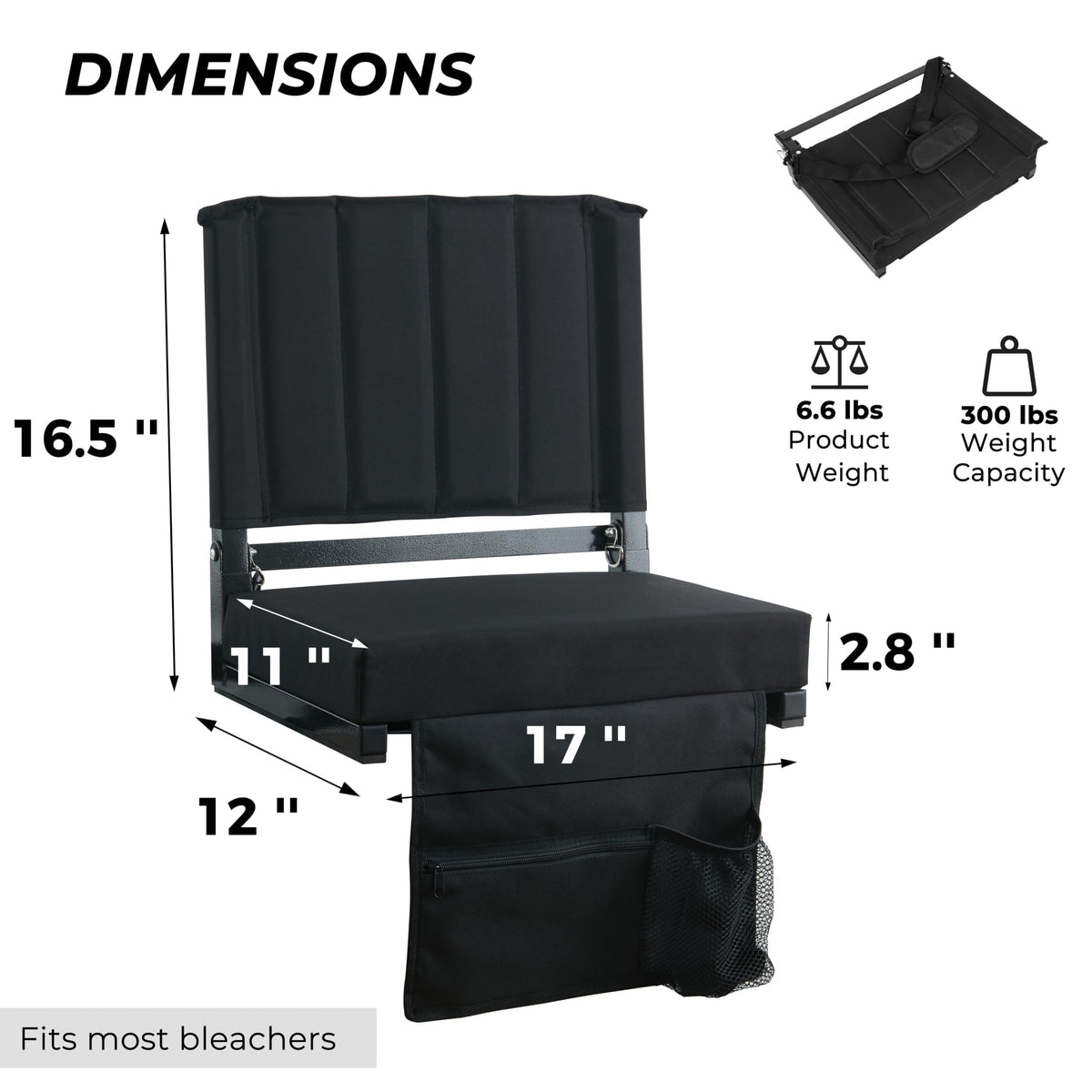 Stadium Seats with Back Support Folding Chair W79075