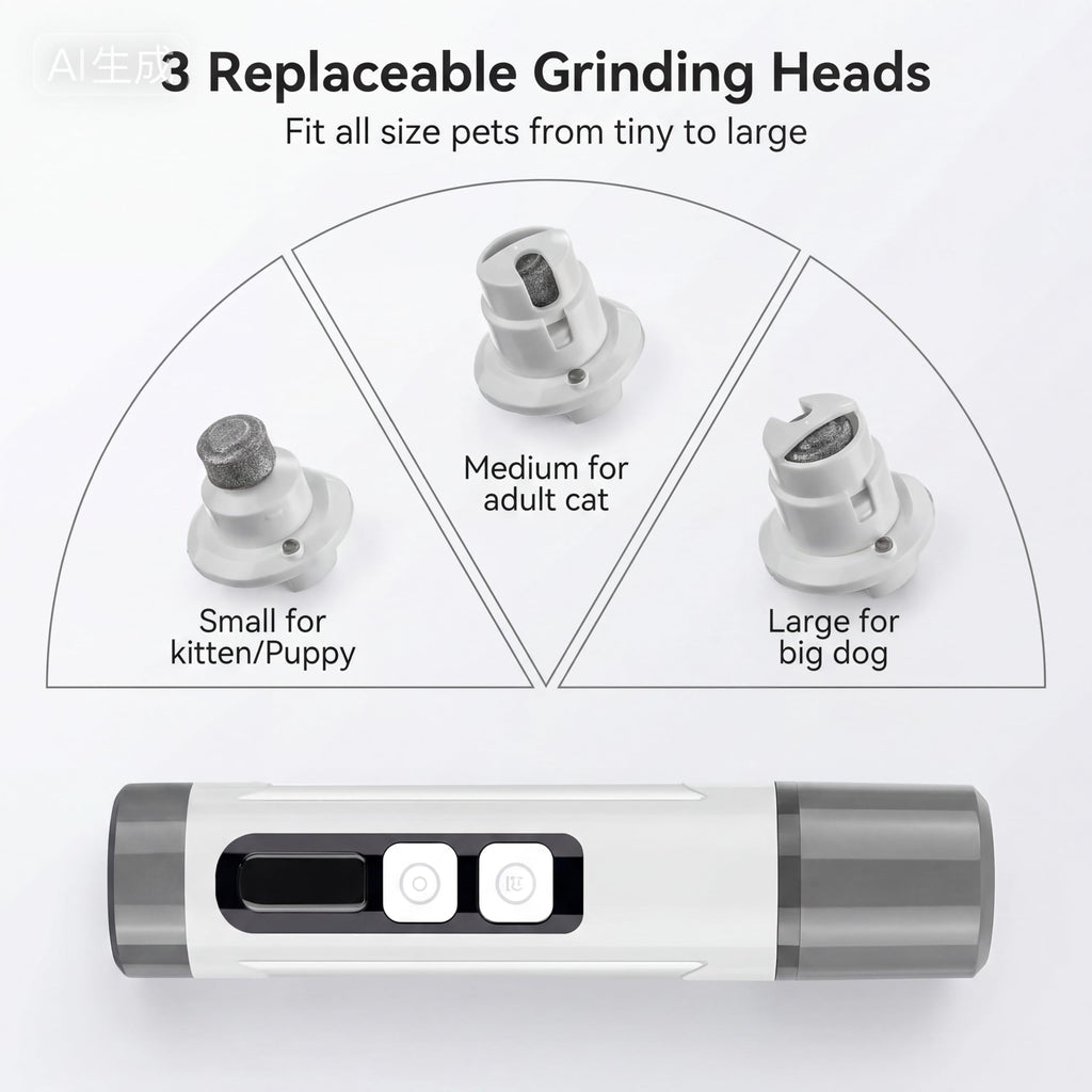 3-Speed Dog & Cat Nail Grinder with LED Light F4000