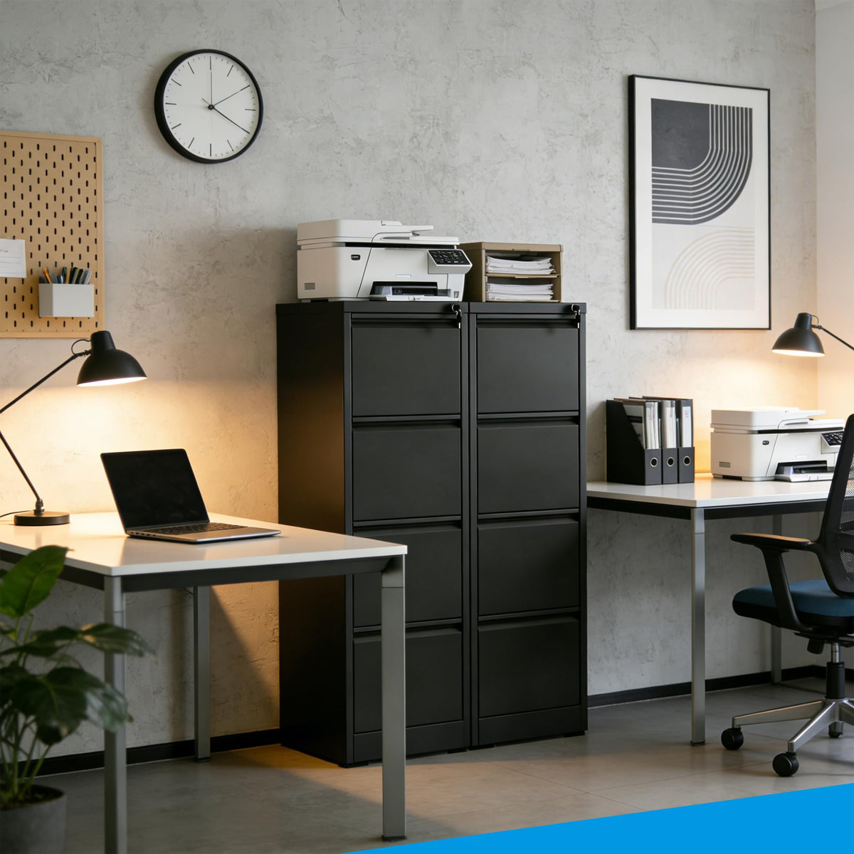 4 Drawer Metal File Cabinet with Lock K563