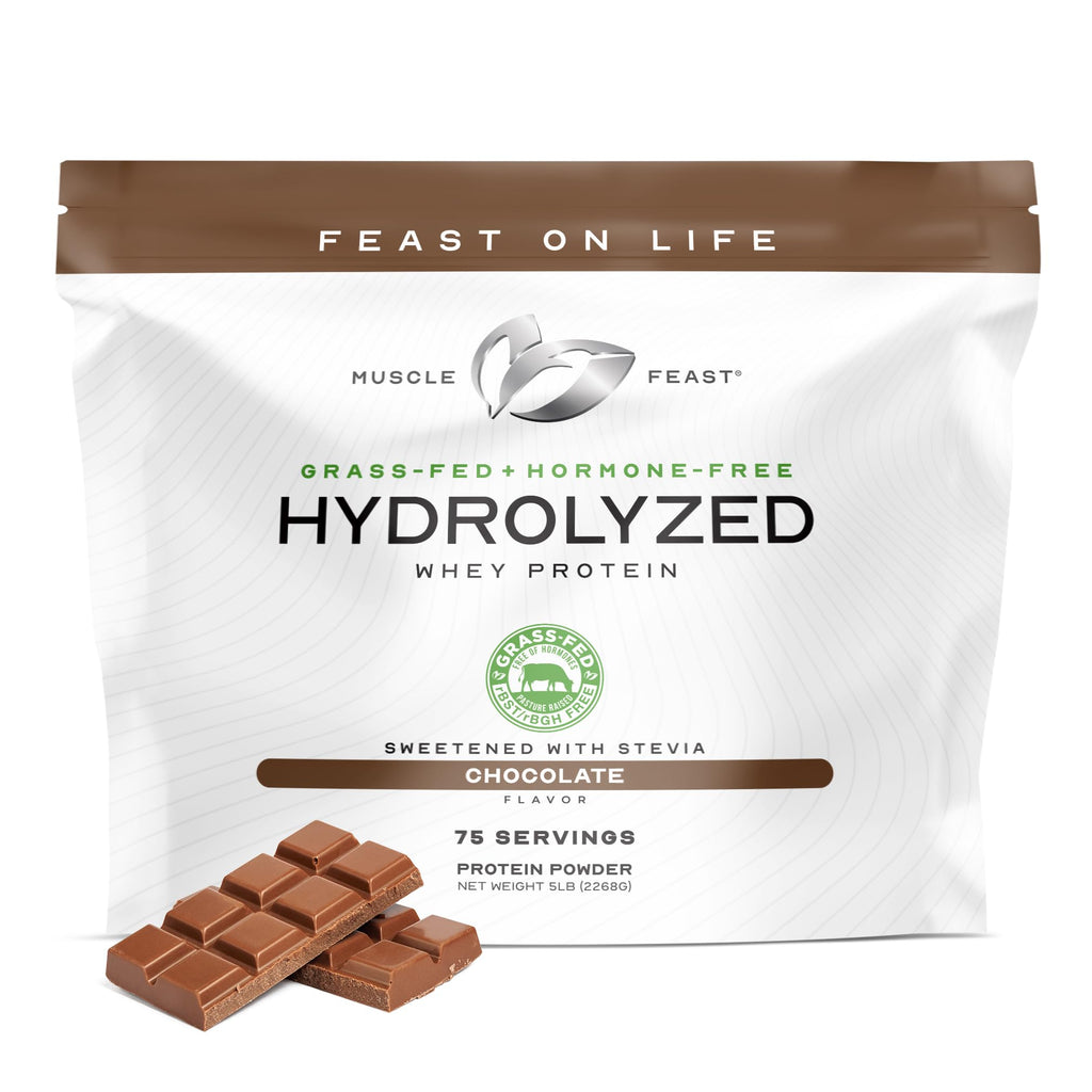 Grass Fed Hydrolyzed Whey Protein Powder, Chocolate (5lb) D8171